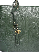 Carla Ferreri Geanta de mana  Nina piele naturala verde