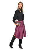 Carla Ferreri Geanta de mana  Ornella piele naturala Visiniu