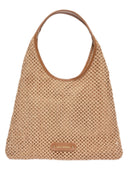 Borsa a spalla Carla Ferreri Amalia, vera pelle cognac