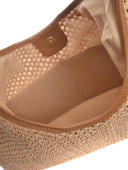 Borsa a spalla Carla Ferreri Amalia, vera pelle cognac