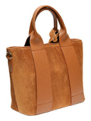Borsa Carla Ferreri Fiamma in pelle naturale cognac