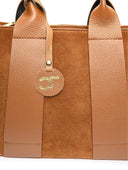 Borsa Carla Ferreri Fiamma in pelle naturale cognac