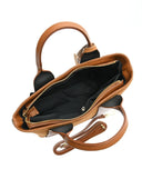 Borsa Carla Ferreri Fiamma in pelle naturale cognac