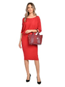 Carla Ferreri Geanta de mana  Fiamma piele naturala Visiniu