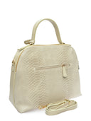 Carla Ferreri Geanta de mana  Bianca piele naturala Bej