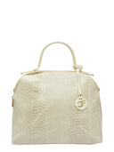 Carla Ferreri Geanta de mana  Bianca piele naturala Bej