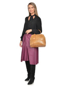 Carla Ferreri Geanta de mana  Bianca piele naturala coniac