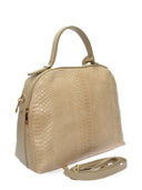 Carla Ferreri Geanta de mana  Bianca piele naturala Taupe