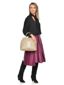 Carla Ferreri Geanta de mana  Bianca piele naturala Taupe