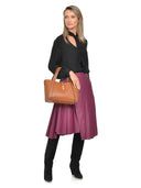 Isabella Rhea Geanta de mana  Agnese piele naturala Coniac