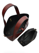 Isabella Rhea Geanta de mana  Agnese piele naturala rosu inchis