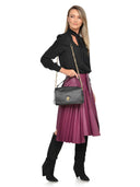 Isabella Rhea Geanta de umar Satra piele naturala Negru