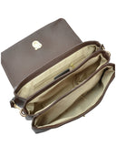 Isabella Rhea Geanta de umar Satra piele naturala Maro inchis