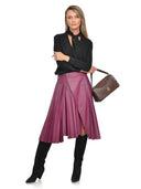 Isabella Rhea Geanta de umar Satra piele naturala Maro inchis