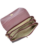 Isabella Rhea Geanta de umar Satra piele naturala Visiniu