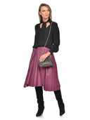 Isabella Rhea Geanta Postas Nefru piele naturala Maro inchis