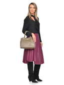 Isabella Rhea Geanta de mana  Vesta piele naturala Taupe