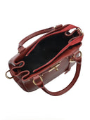 Isabella Rhea Geanta de mana  Vesta piele naturala rosu inchis