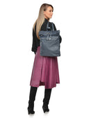 Isabella Rhea Rucsac Sarmisa piele naturala Albastru inchis