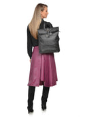 Isabella Rhea Rucsac Sarmisa piele naturala Negru