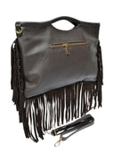 Isabella Rhea Geanta de mana  Dafina piele naturala Maro inchis