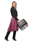 Isabella Rhea Geanta de mana  Dafina piele naturala Maro inchis