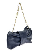 Borsa a tracolla Isabella Rhea Noor, pelle naturale, blu scuro