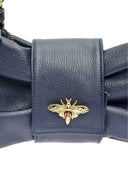 Borsa a tracolla Isabella Rhea Noor, pelle naturale, blu scuro