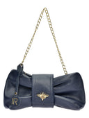 Borsa a tracolla Isabella Rhea Noor, pelle naturale, blu scuro