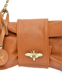 Borsa a tracolla Isabella Rhea Noor, vera pelle color cognac