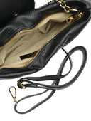 Borsa a tracolla Isabella Rhea Noor, pelle naturale, Nero