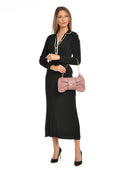 Borsa a tracolla Isabella Rhea Noor, pelle naturale, rosa scuro