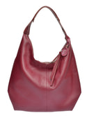 Borsa a tracolla Isabella Rhea Zinia, pelle naturale, rosso ciliegia