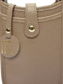 Borsa da postino Isabella Rhea Calina in pelle naturale color talpa