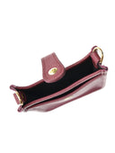 Isabella Rhea Geanta Postas Calina piele naturala Visiniu