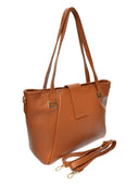 Borsa a tracolla Isabella Rhea Selma, pelle naturale, Cognac