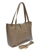 Borsa a tracolla Isabella Rhea Selma in pelle naturale Taupe