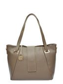 Borsa a tracolla Isabella Rhea Selma in pelle naturale Taupe