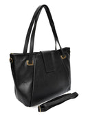 Borsa a tracolla Isabella Rhea Selma, pelle naturale, Nero