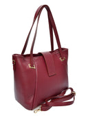 Borsa a tracolla Isabella Rhea Selma, pelle naturale, rosso ciliegia