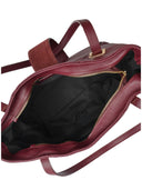 Borsa a tracolla Isabella Rhea Selma, pelle naturale, rosso ciliegia