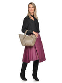 Isabella Rhea Geanta de mana  Tatiana piele naturala Taupe