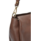 Borsa a tracolla Isabella Rhea Ximena, pelle color cioccolato naturale