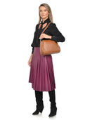 Borsa a tracolla Isabella Rhea Ximena, pelle naturale, Cognac