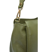 Borsa a tracolla Isabella Rhea Ximena, vera pelle, verde militare