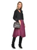 Isabella Rhea Geanta de mana  Yasmine piele naturala Maro inchis