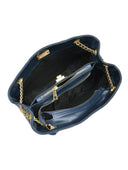 Borsa a tracolla Isabella Rhea Liora, pelle naturale, blu