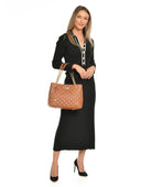 Borsa a tracolla Isabella Rhea Liora, vera pelle color cognac