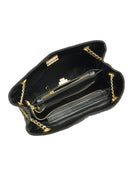 Borsa a tracolla Isabella Rhea Liora, pelle naturale, Nero