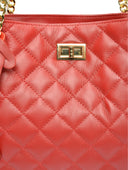 Borsa a tracolla Isabella Rhea Liora, in vera pelle rosso scuro